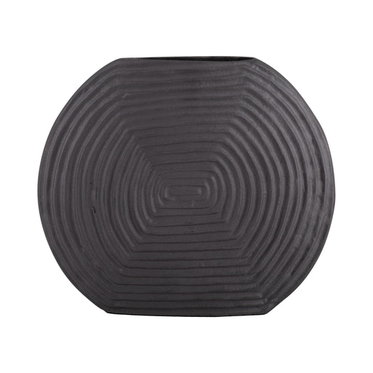 Metal,10"h,swirl Pattern Vase,grey