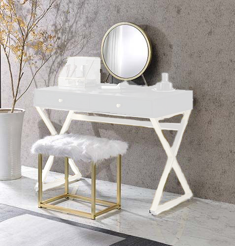 Adao Vanity Mirror & Stool