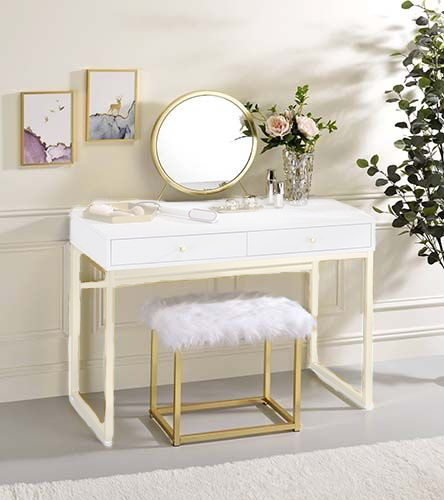 Adao Vanity Mirror & Stool