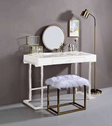 Adao Vanity Mirror & Stool