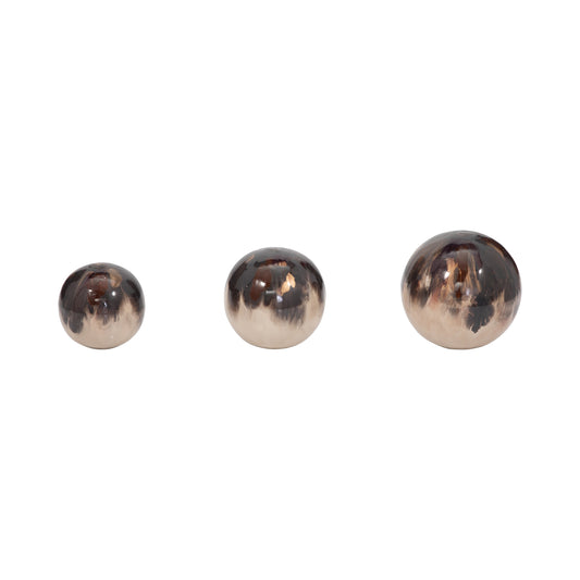 Metal, S/3 4/5/6" Galaxy Orbs, Multi