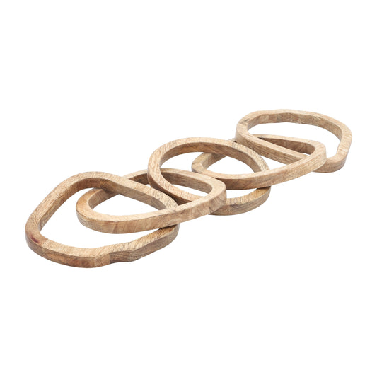 Wood, 26" 5-link Chains, Brown