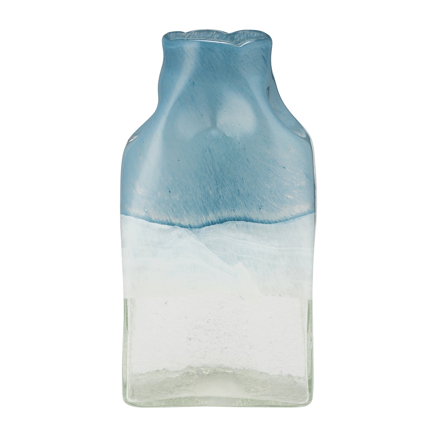 Glass 13" Bottle Vase, Delft