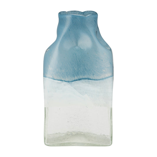 Glass 13" Bottle Vase, Delft