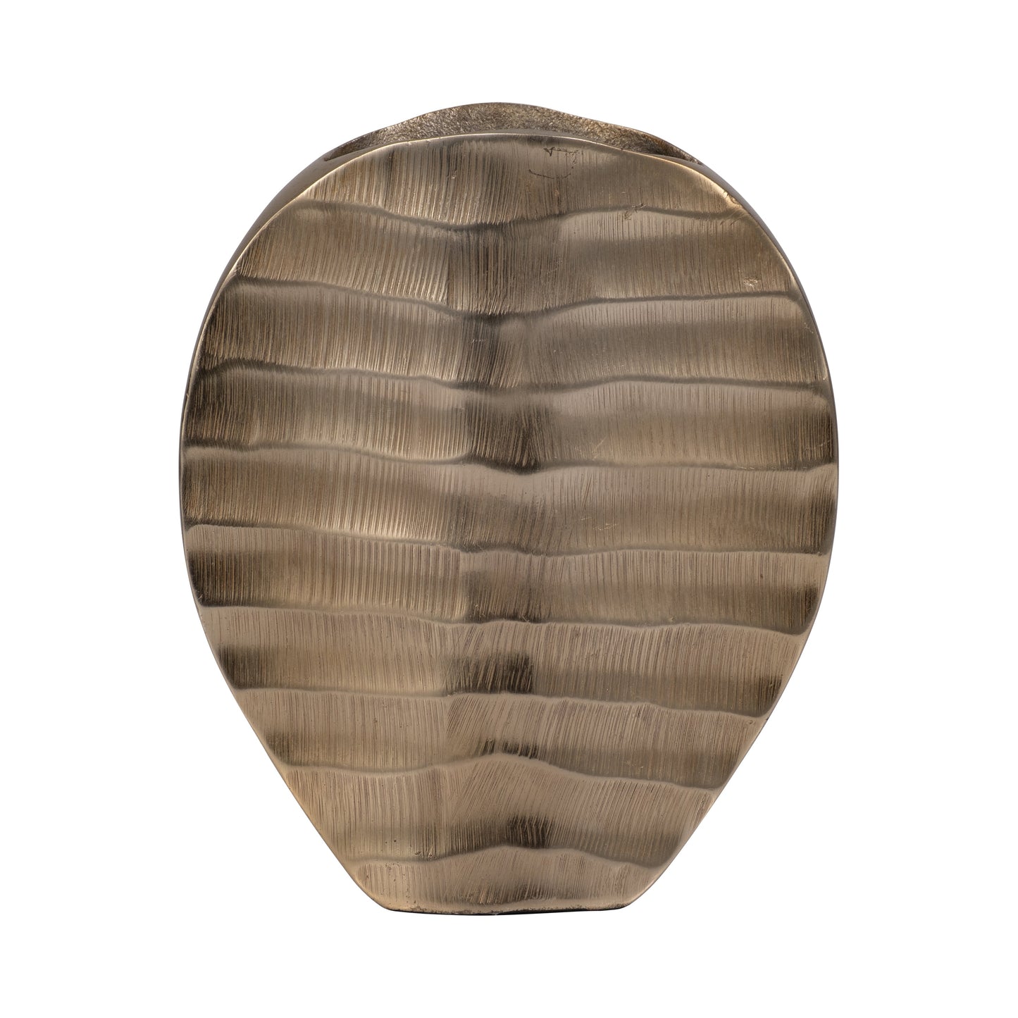 Metal, 9" Ombre Vase, Black/gold