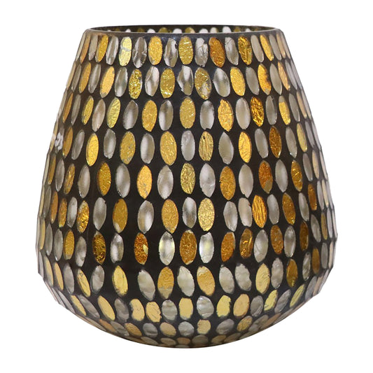 Glass, 7"h Votive Holder, Copper