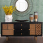 Wood 63x30" Patchwork Sideboard