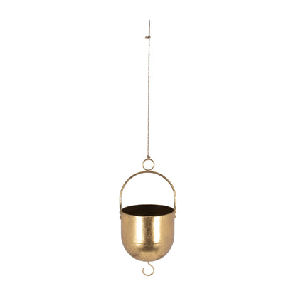 Metal 6" Hanging Planter, Gold