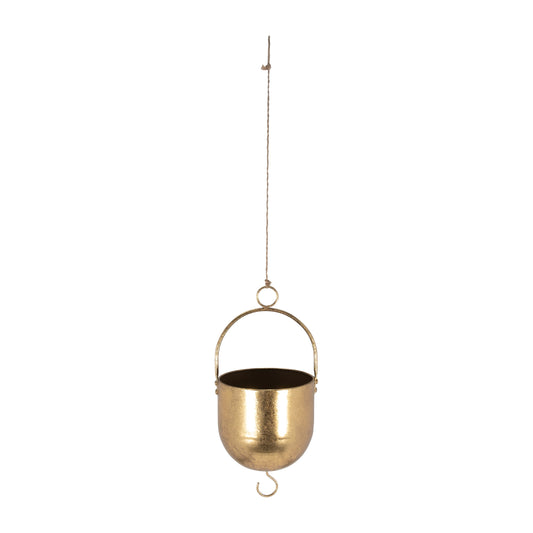 Metal 6" Hanging Planter, Gold