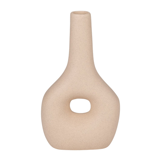 Cer, 9" Open Cut-out Nomad Vase, Ivory