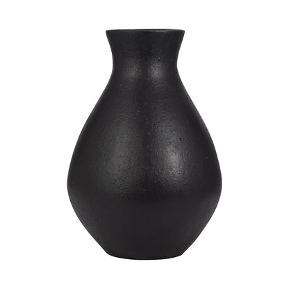 Terracotta, 19" Organic Vase, Black