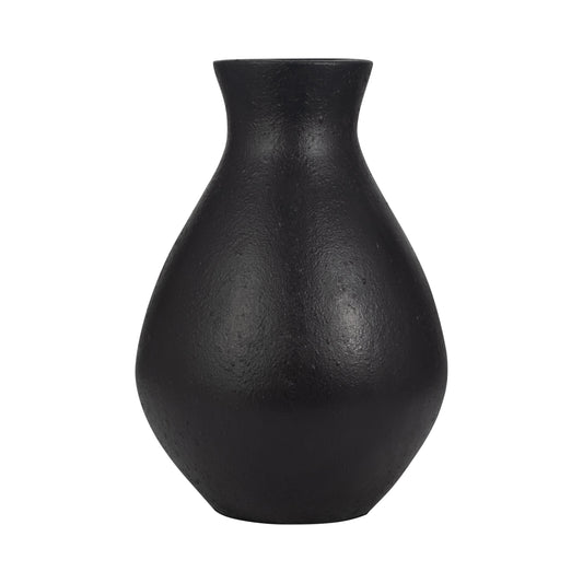 Terracotta, 19" Organic Vase, Black