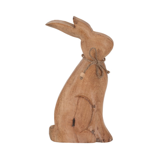 Mango Wood, 10" Rabbit, Brown