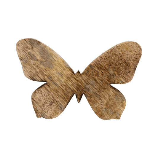 Wood, 9" Butterfly Deco, Brown