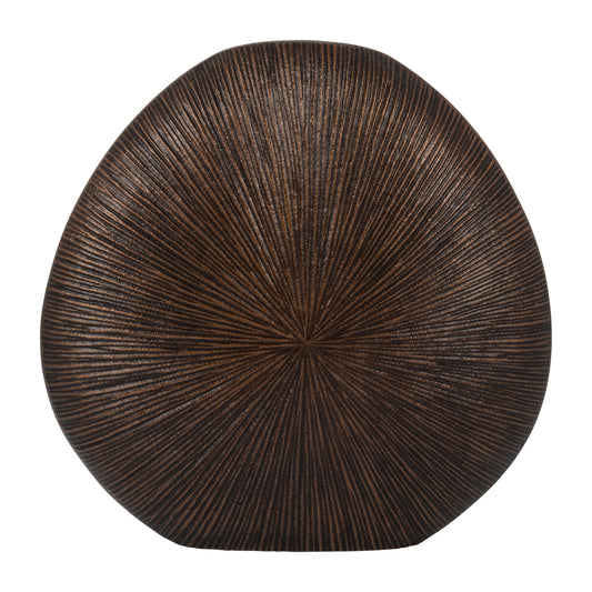 Metal, 14" Starburst Vase, Copper