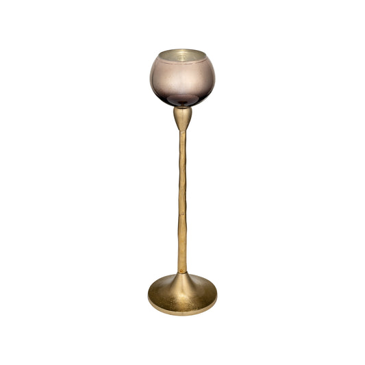 Glass, 18"h Tealight Holder, Champagne