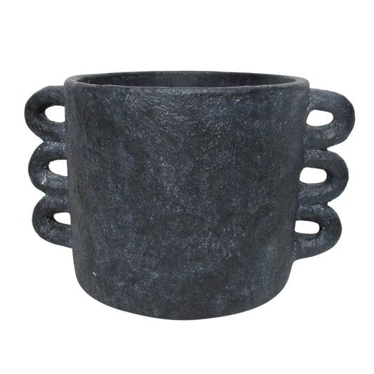 8" Arch Handle Planter, Black