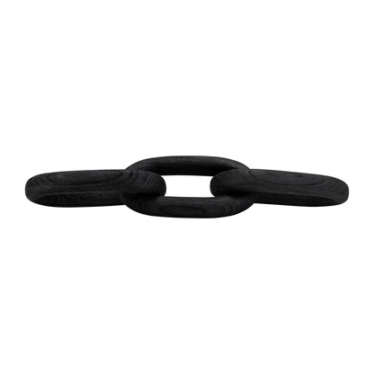 28" 3 Wooden Links, Black