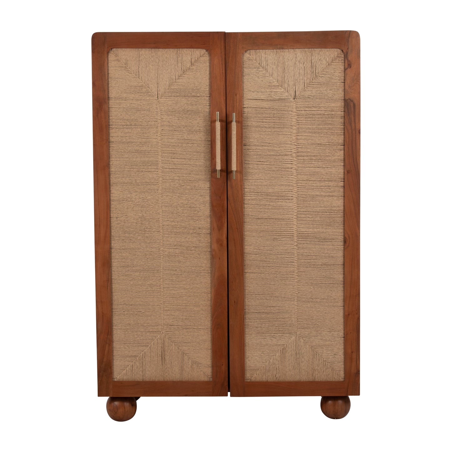 60" Acacia Wood Armoire, Brown