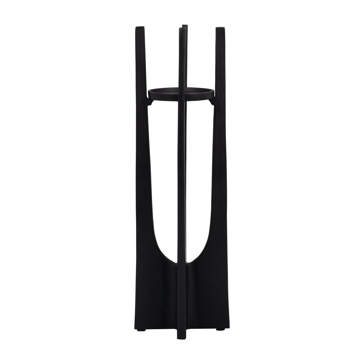 Metal, 16" Pillar Candle Holder, Black