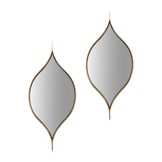 48x55, S/2 Gold Leaf Mirrors