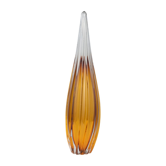 Glass, 19" Paperweight Amber