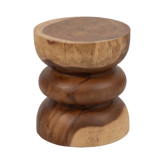 Wood, 18" Stacked Accent Table, Natural