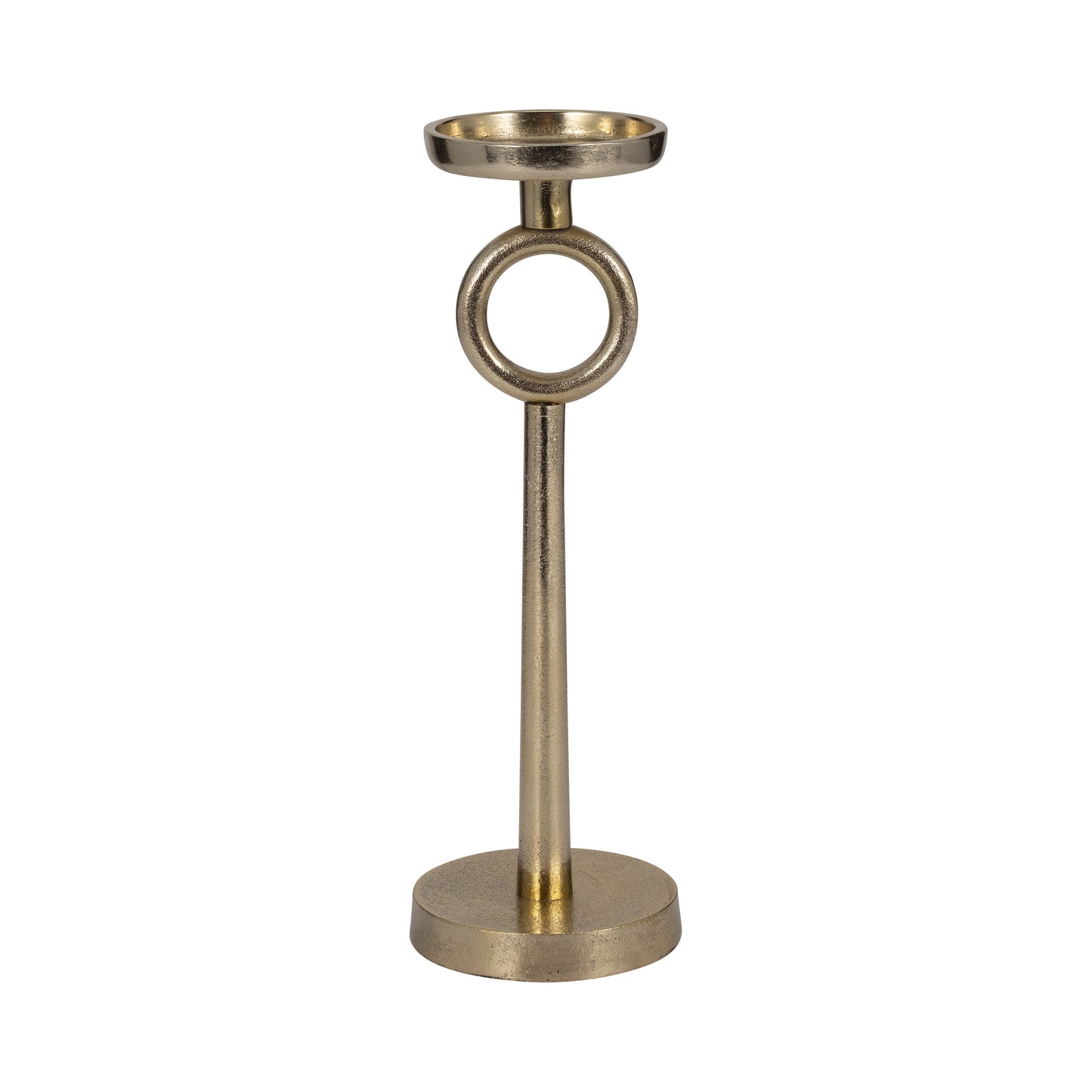 17"h Metal Candle Holder, Gold