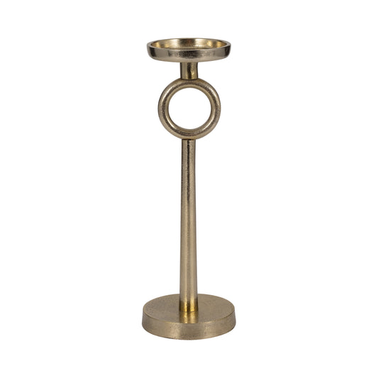 17"h Metal Candle Holder, Gold