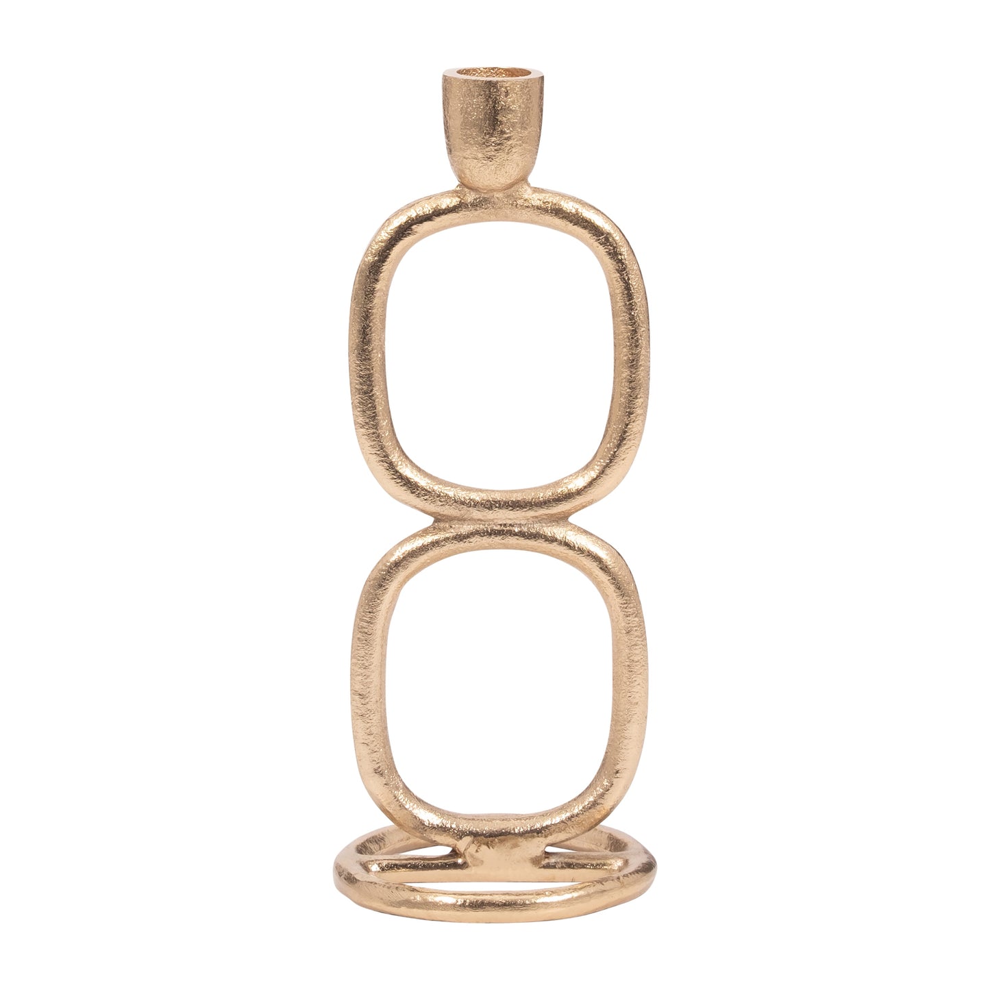 Metal, 10" Double Stack Taper Candleholder, Gold