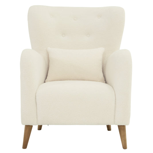 Wood, Winged Arm Chair, Ivory Kd