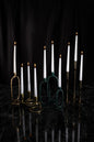 Metal, 6" Knotted 2-taper Candleholder, Gold
