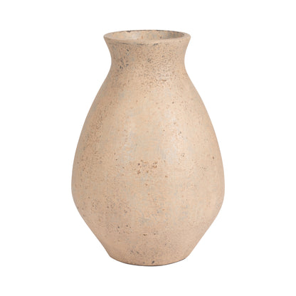 Terracotta, 16" Organic Vase, Ivory