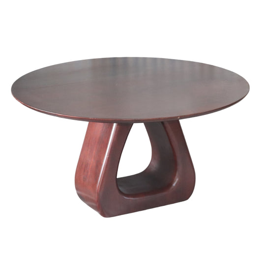 20" Cut-out Base Accent Table, Walnut