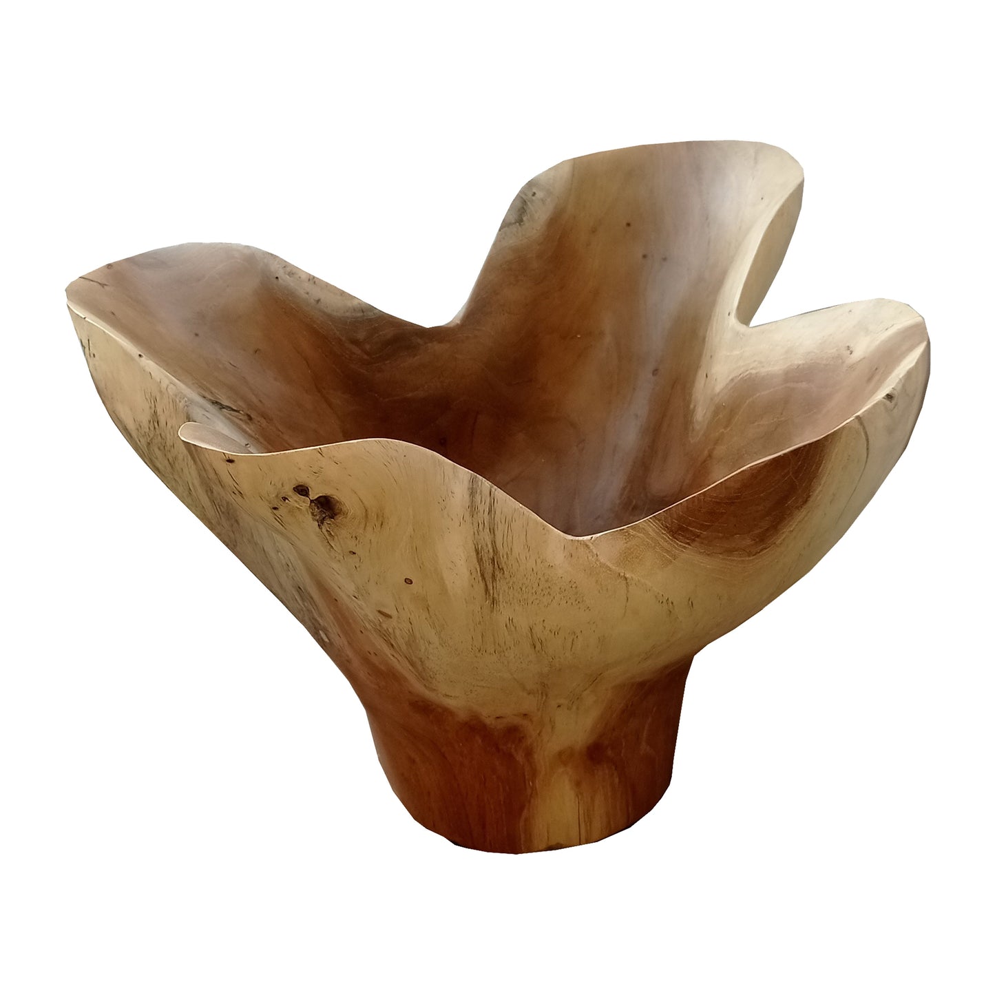 Wood, 14" Teak Bowl, Natural