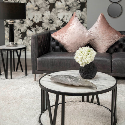 Metal 26" Leaf Platter, Silver