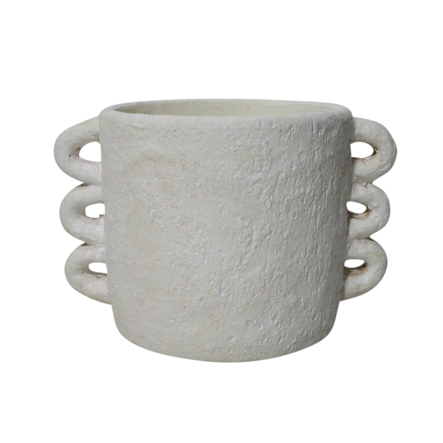 8" Arch Handle Planter, White