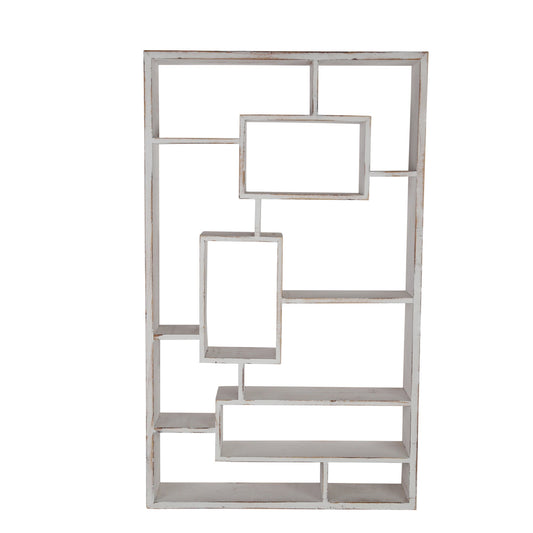 Wooden Multi-tier Wall Shelf, Whitewash