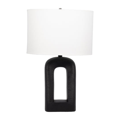 25" Cast Aluminium Table Lamp, Black