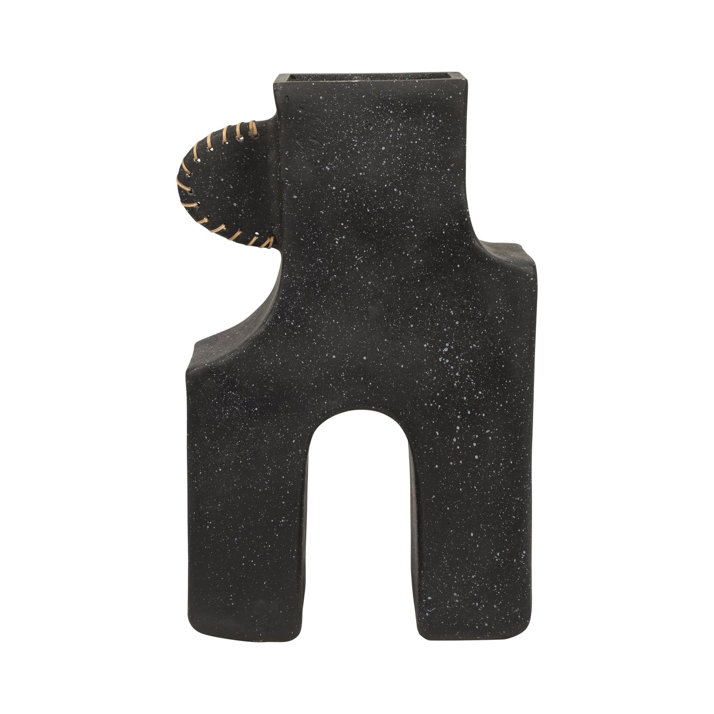 Ecomix, 19"h Abstract Vase, Black