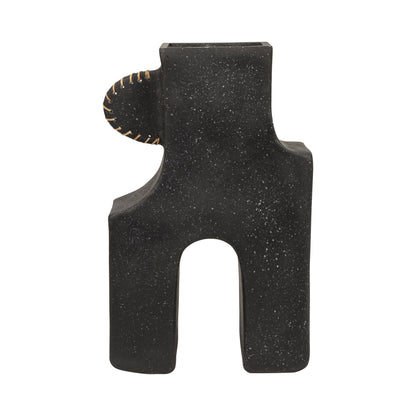 Ecomix, 19"h Abstract Vase, Black